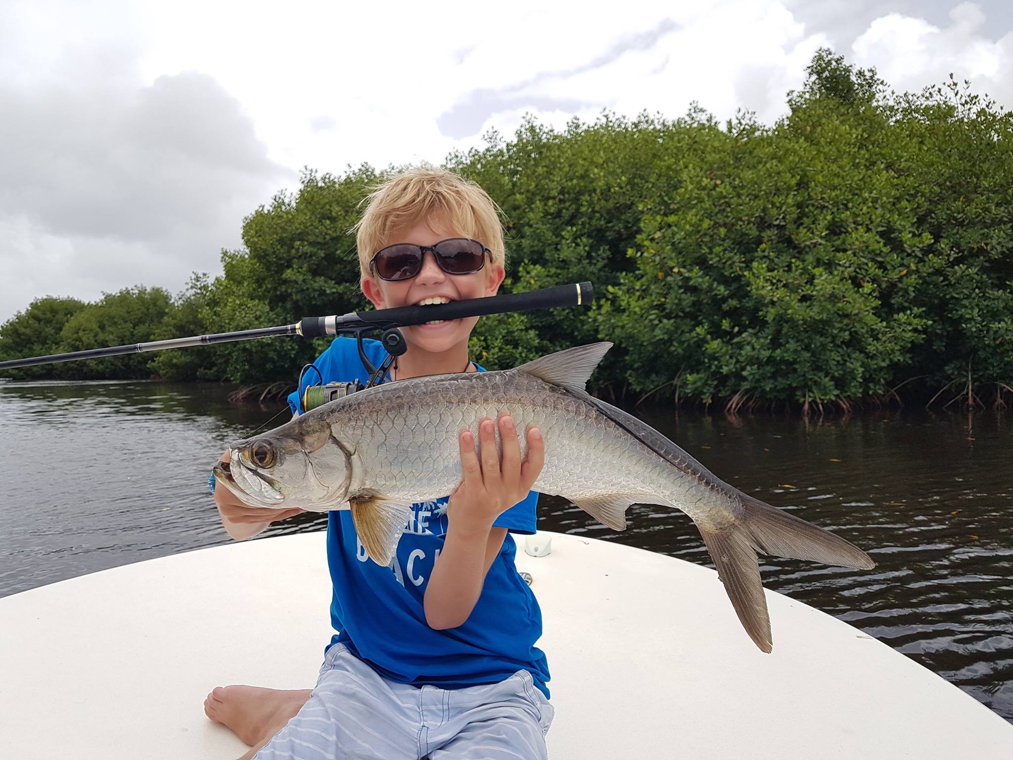 Louis, pêcheur de baby Tarpon à 9 ans !!!