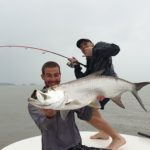 Doublé de tarpons avec Théo et Valentin en Guadeloupe